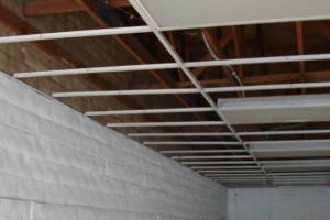 Repair Drop Ceiling New Tbar Tiles Installed - Repair