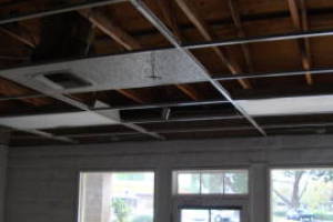 Repair Drop Ceiling New Tbar Tiles Installed - Repair
