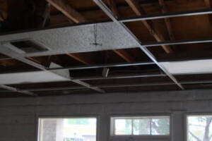 Repair Drop Ceiling New Tbar Tiles Installed - Repair