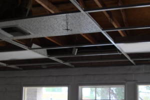Repair Drop Ceiling New Tbar Tiles Installed - Repair