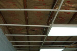 Repair Drop Ceiling New Tbar Tiles Installed - Repair