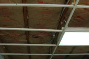 Repair Drop Ceiling New Tbar Tiles Installed - Repair