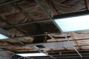 Oak Park Drop Ceiling Tile Installed T Bar Grid Repaired