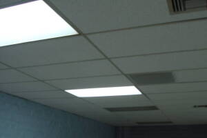Repair Drop Ceiling New Tbar Tiles Installed - Repair