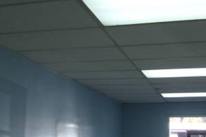 Repair Drop Ceiling New Tbar Tiles Installed - Repair