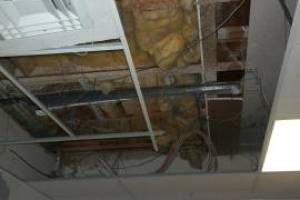 Repair Drop Ceiling Tiles Lighting Installed - Repair
