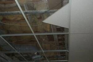 Repair Drop Ceiling Tiles Lighting Installed - Repair