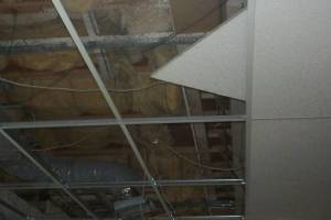 Repair Drop Ceiling Tiles Lighting Installed - Repair