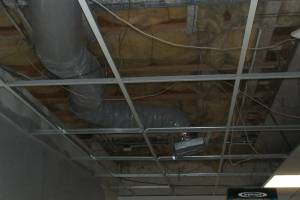 Repair Drop Ceiling Tiles Lighting Installed - Repair