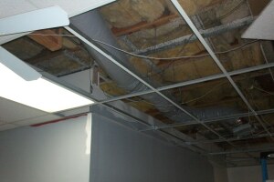 Repair Drop Ceiling Tiles Lighting Installed - Repair