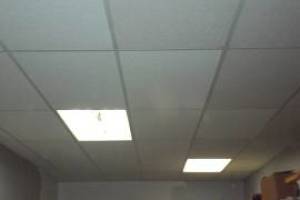 Repair Drop Ceiling Tiles Lighting Installed - Repair