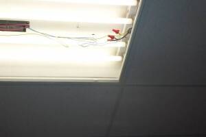 Repair Drop Ceiling Tiles Lighting Installed - Repair