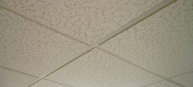 Commonly available white ceiling tiles