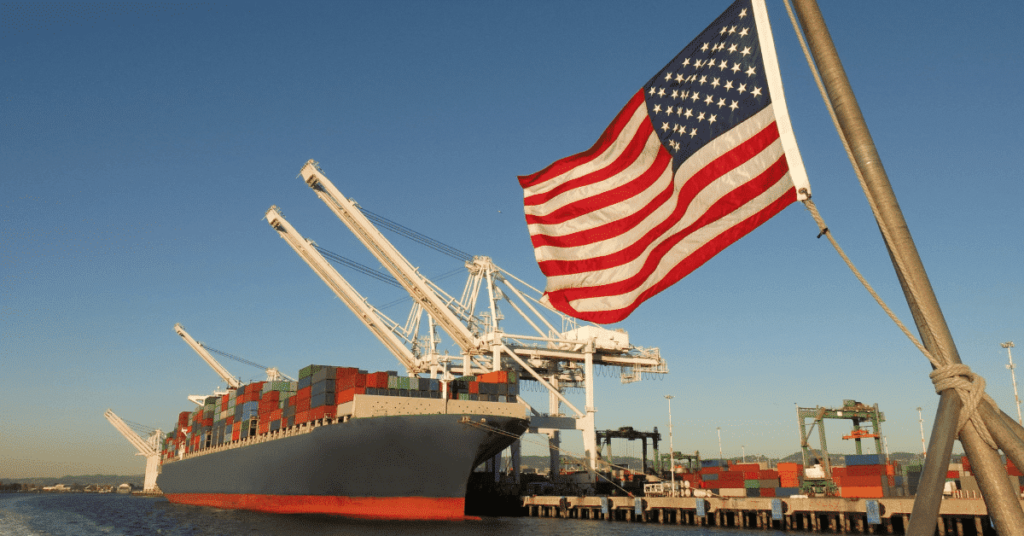 Image of a large US port facility