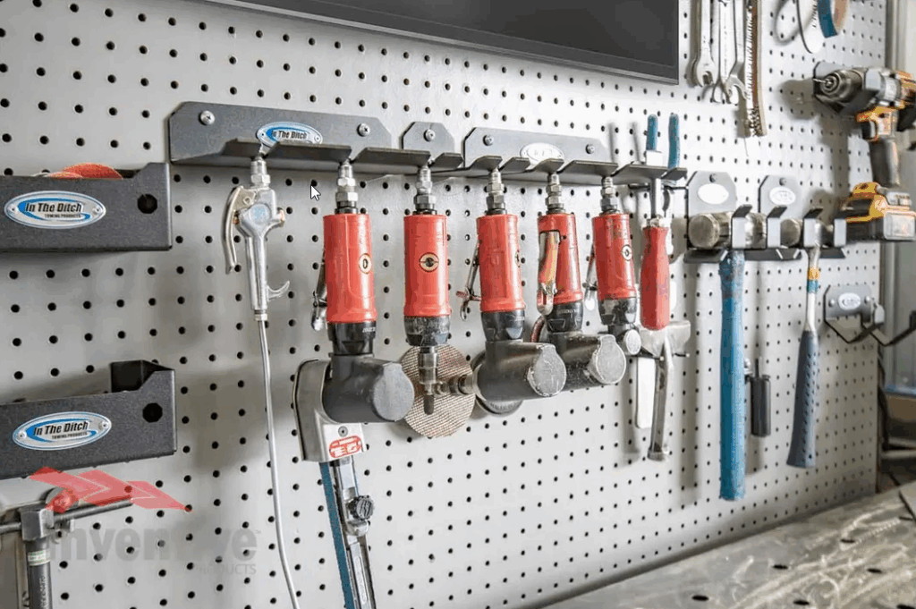 A mounted tool organizer